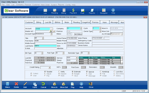 Clear Utility Basics Dashboard
